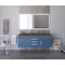 Castello Usa Nile 60" Wall Mounted Blue Vanity With Gray Top And Chrome Handles CB-MC-60BLU-CHR-2053-GR - alternate 5